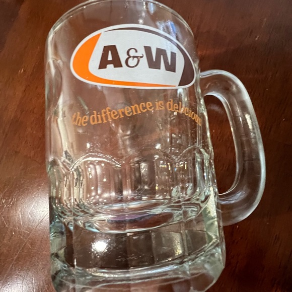 A & W Dining Vintage Aw Mug A W Root Beer Thick Heavy Glass 45 Tall